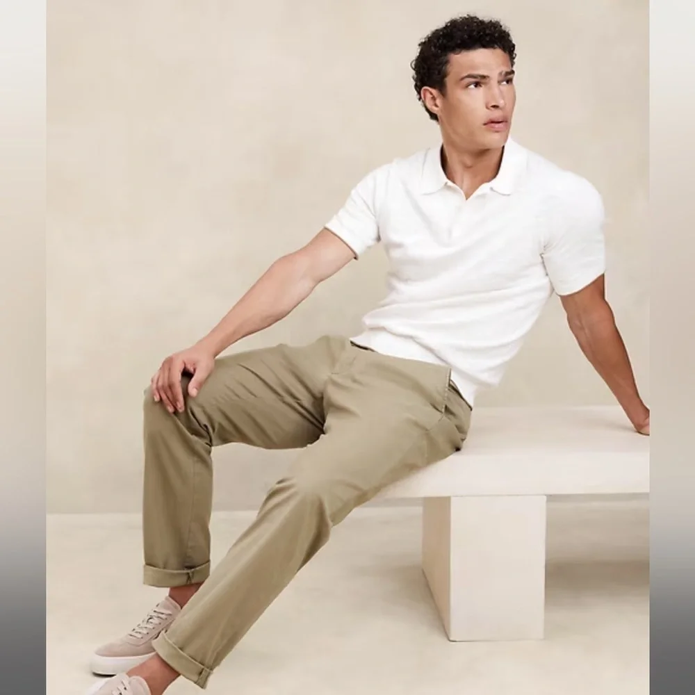 NWT Banana Republic Men’s Lived In Chino Pants, Flint Gray, 29x32